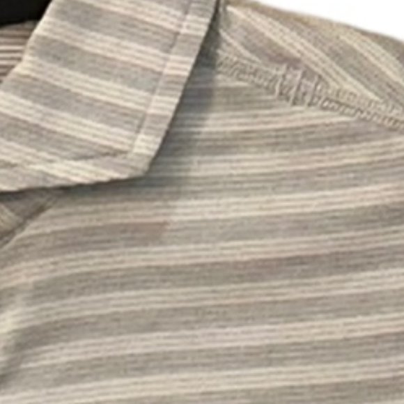 Lululemon Performance Evolution Polo Shirt Grey Stripe Small - Picture 2 of 5